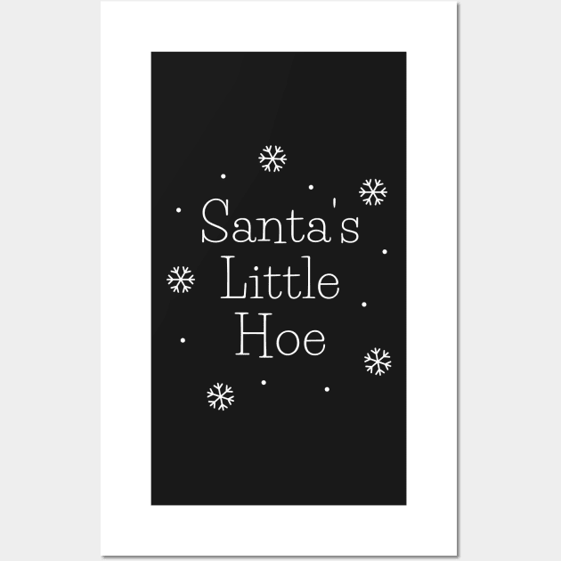 Santa's Little Hoe Funny Christmas Wall Art by Novelty-art